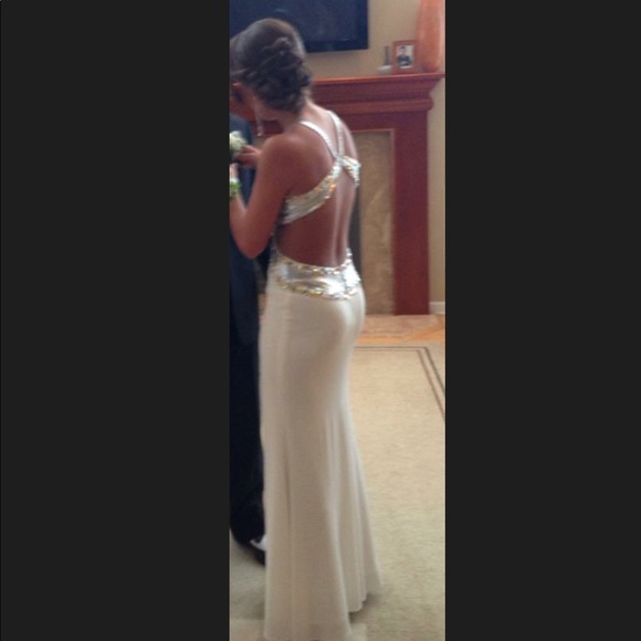 Jovani White Prom Dress Size 0 - Picture 2 of 2